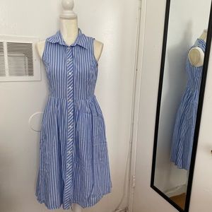 Stripe Blue button down dress